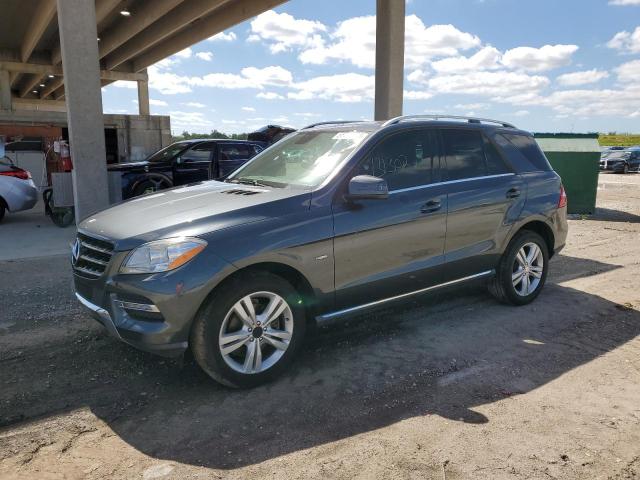 4JGDA5HB1CA025775 - 2012 MERCEDES-BENZ ML 350 4MATIC GRAY photo 1