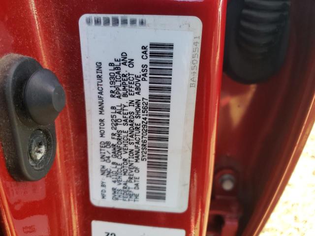 5Y2SR67029Z415627 - 2009 PONTIAC VIBE GT RED photo 12