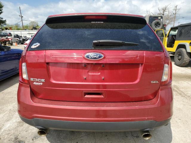 2FMDK3JC3DBB05685 - 2013 FORD EDGE SEL RED photo 6