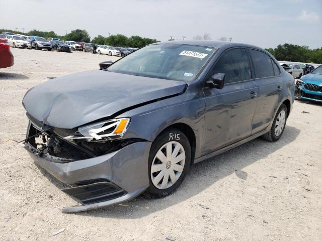 3VW2K7AJ5FM284179 - 2015 VOLKSWAGEN JETTA BASE رمادي صورة 1