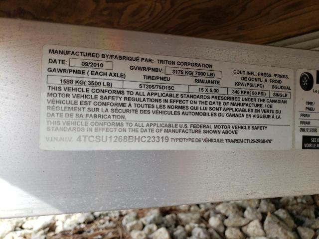 4TCSU1268BHC23319 - 2010 UTILITY TRAILER Ağ foto 10