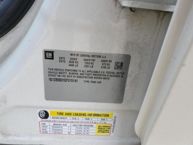 1G1ZE5E01CF315141 - 2012 CHEVROLET MALIBU LTZ 白色 照片 12