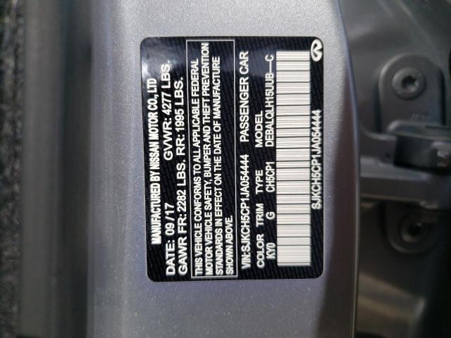 SJKCH5CP1JA054444 - 2018 INFINITI QX30 BASE فضي صورة 12