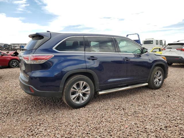 5TDKKRFH4FS054024 - 2015 TOYOTA HIGHLANDER XLE BLUE photo 3