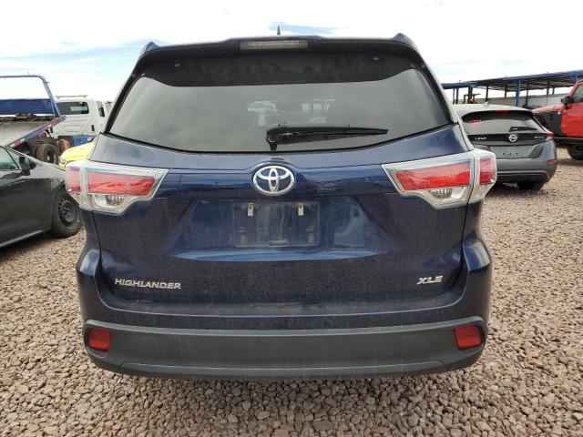 5TDKKRFH4FS054024 - 2015 TOYOTA HIGHLANDER XLE BLUE photo 6