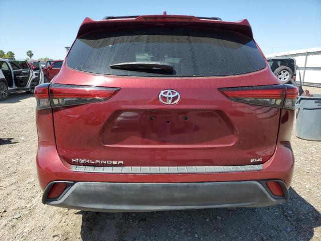 5TDGZRAHXNS099623 - 2022 TOYOTA HIGHLANDER XLE MAROON photo 6