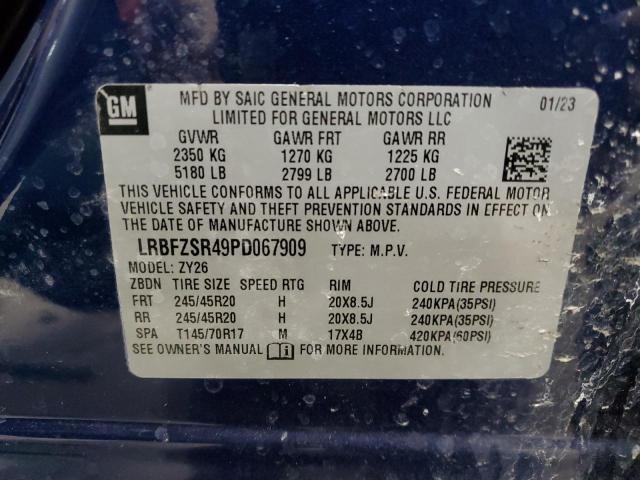 LRBFZSR49PD067909 - 2023 BUICK ENVISION AVENIR BLUE photo 13