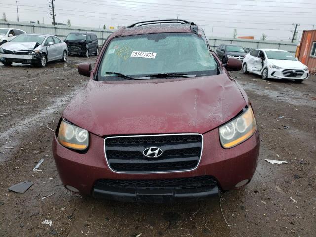 5NMSH13E39H244558 - 2009 HYUNDAI SANTA FE SE RED photo 5