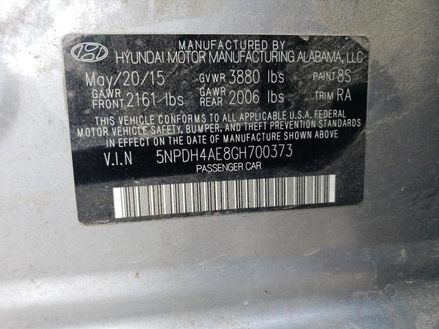 5NPDH4AE8GH700373 - 2016 HYUNDAI ELANTRA SE SILVER photo 13