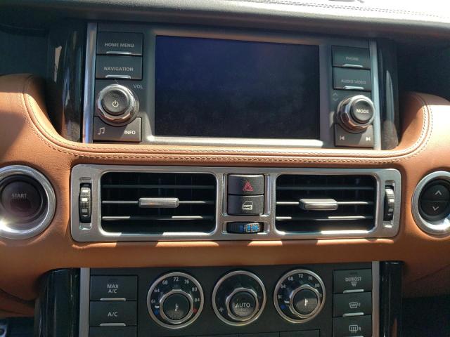 SALMP1E49CA388979 - 2012 LAND ROVER RANGE ROVE AUTOBIOGRAPHY BLACK photo 9