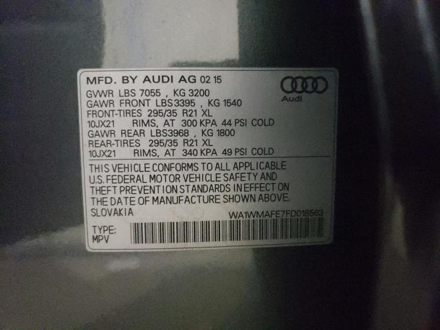 WA1WMAFE7FD018563 - 2015 AUDI Q7 TDI PRESTIGE GRAY photo 13