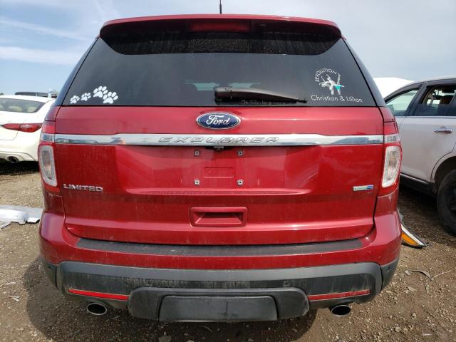 1FM5K8F83DGA36818 - 2013 FORD EXPLORER LIMITED RED photo 6