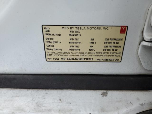 5YJSA1AC8DFP10775 - 2013 TESLA MODEL S Սև լուսանկար 12