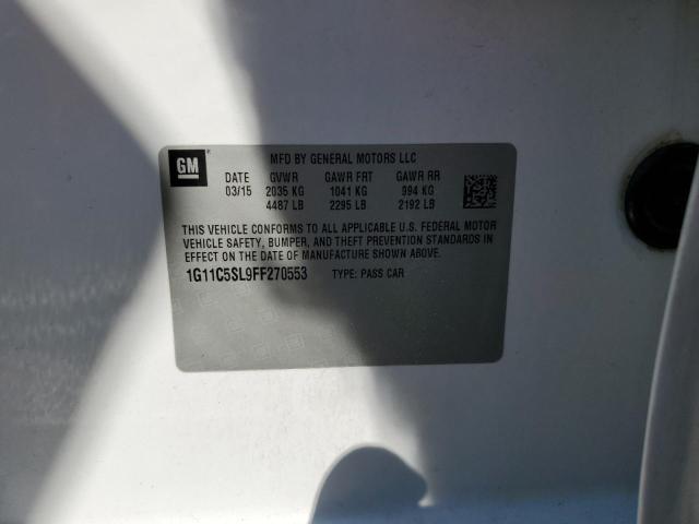 1G11C5SL9FF270553 - 2015 CHEVROLET MALIBU 1LT 白色 照片 13