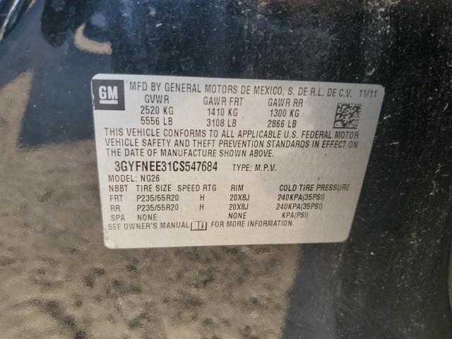 3GYFNEE31CS547684 - 2012 CADILLAC SRX PERFORMANCE COLLECTION Noir photo 13