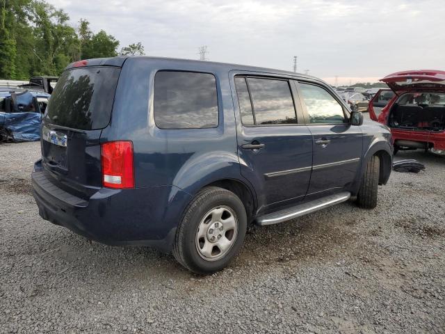 5FNYF3H2XCB017788 - 2012 HONDA PILOT LX BLUE photo 3