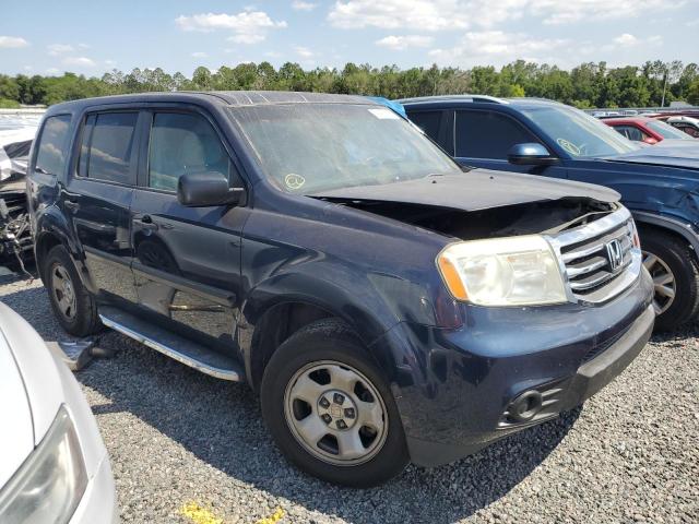 5FNYF3H2XCB017788 - 2012 HONDA PILOT LX BLUE photo 4