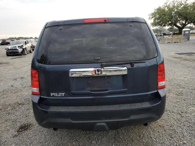 5FNYF3H2XCB017788 - 2012 HONDA PILOT LX BLUE photo 6