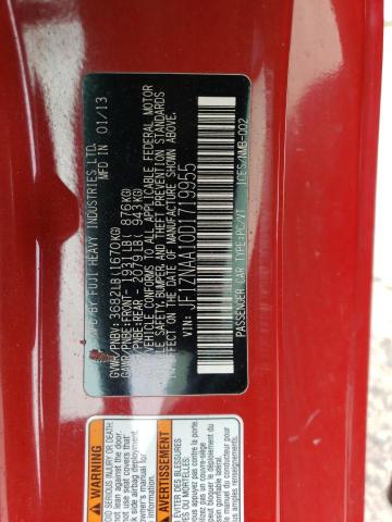 JF1ZNAA10D1719955 - 2013 TOYOTA SCION FR-S 红色 照片 12
