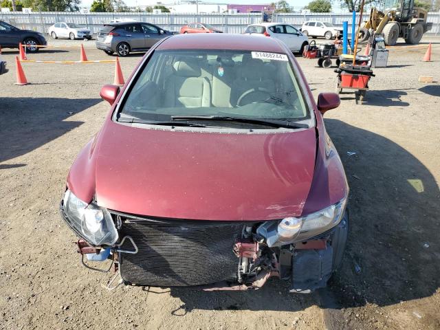 19XFA1F50AE055430 - 2010 HONDA CIVIC LX BURGUNDY photo 5