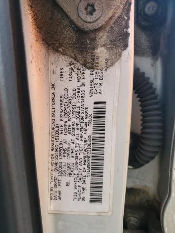 5TEGN92N02Z106285 - 2002 TOYOTA TACOMA DOUBLE CAB PRERUNNER SILVER photo 12