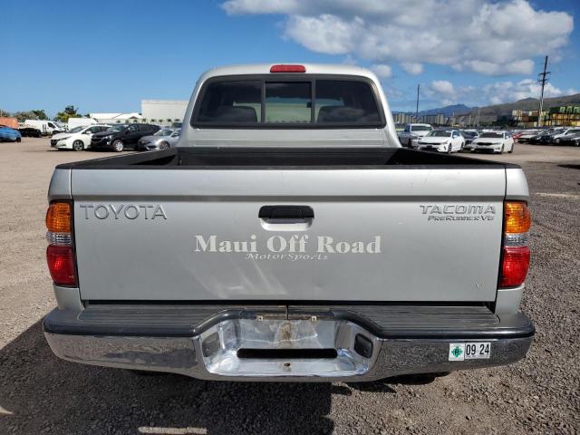 5TEGN92N02Z106285 - 2002 TOYOTA TACOMA DOUBLE CAB PRERUNNER SILVER photo 6