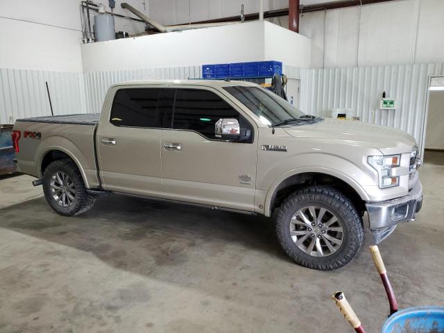 1FTEW1EG7HFB21309 - 2017 FORD F150 SUPERCREW TAN photo 4