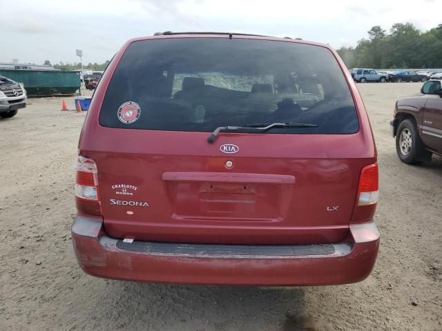 KNDUP131146537471 - 2004 KIA SEDONA EX RED photo 6