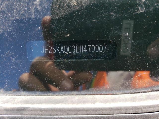 JF2SKADC3LH479907 - 2020 SUBARU FORESTER GRAY photo 12