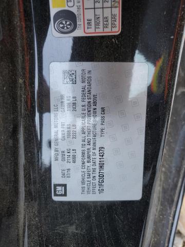 1G1FG3D71H0114379 - 2017 CHEVROLET CAMARO SS BLACK photo 12