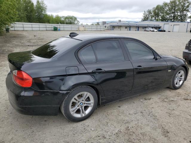 WBAVC53508FZ89439 - 2008 BMW 328 I SULEV BLACK photo 3