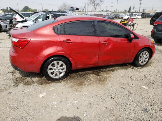 KNADM4A32E6390235 - 2014 KIA RIO LX RED photo 3