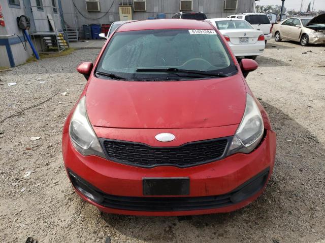 KNADM4A32E6390235 - 2014 KIA RIO LX RED photo 5