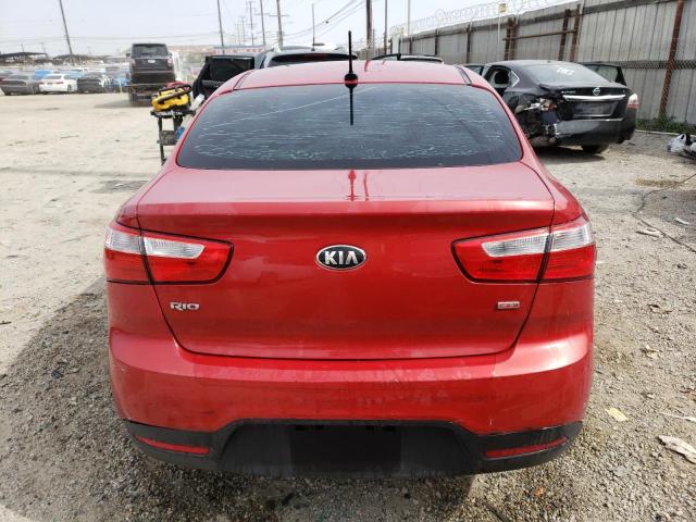 KNADM4A32E6390235 - 2014 KIA RIO LX RED photo 6