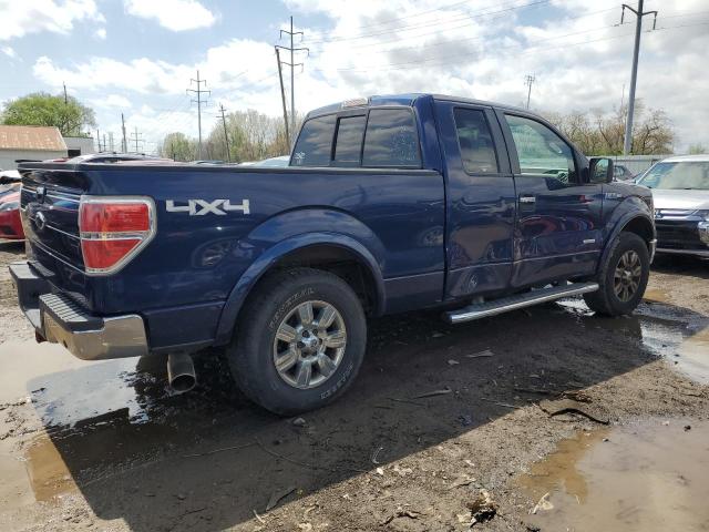 1FTFX1ET3CFC91657 - 2012 FORD F150 SUPER CAB BLUE photo 3