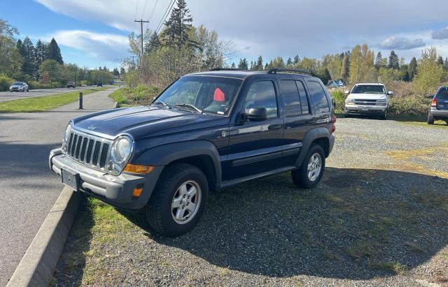 1J8GL48K06W176001 - 2006 JEEP LIBERTY SPORT BLUE photo 2