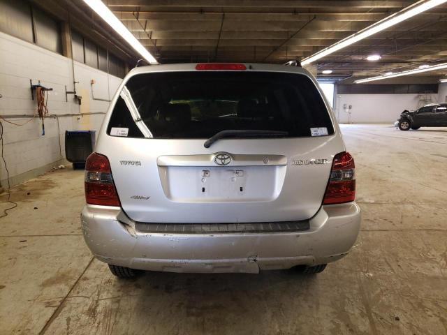 JTEHD21A960045615 - 2006 TOYOTA HIGHLANDER SILVER photo 6