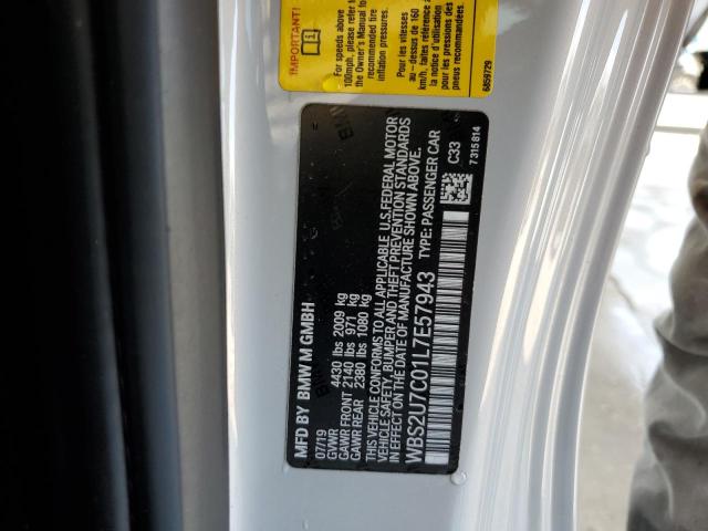 WBS2U7C01L7E57943 - 2020 BMW M2 COMPETITION SILVER photo 12