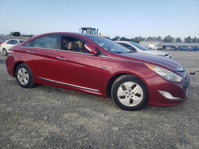 KMHEC4A46CA033651 - 2012 HYUNDAI SONATA HYBRID RED photo 4