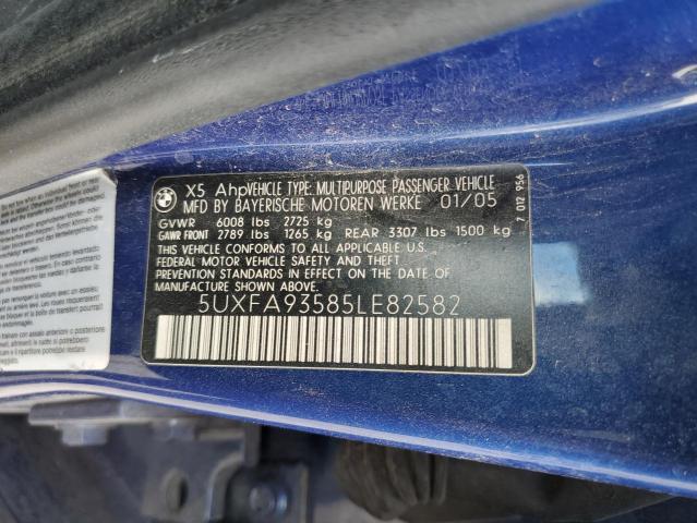 5UXFA93585LE82582 - 2005 BMW X5 4.8IS BLUE photo 14