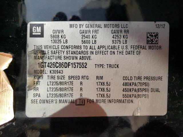 1GT426C86DF157552 - 2013 GMC SIERRA K3500 DENALI BLACK photo 14