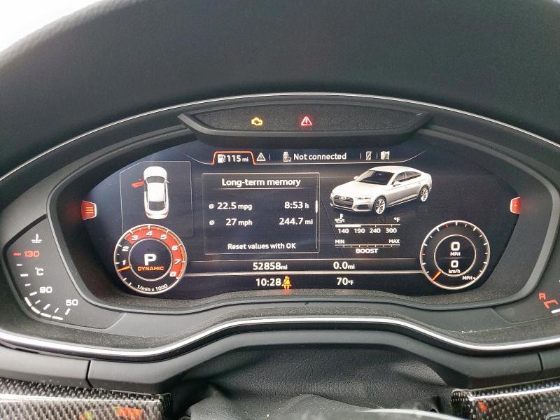 WAUC4CF54KA044826 - 2019 AUDI S5 PRESTIGE BLACK photo 9