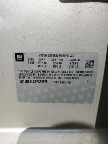 1G11B5SLXFF350575 - 2015 CHEVROLET MALIBU LS Бежевый фото 12