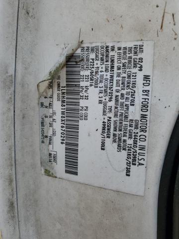 1LNHM81W8XY670296 - 1999 LINCOLN TOWN CAR EXECUTIVE Weiß Foto 13