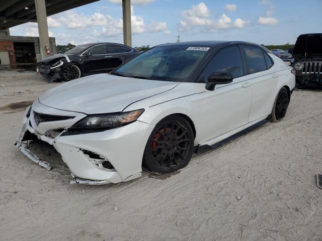 4T1NZ1AK0LU040539 - 2020 TOYOTA CAMRY TRD WHITE photo 1