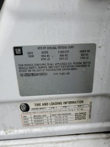 1G1ZG57B094198651 - 2009 CHEVROLET MALIBU LS WHITE photo 12