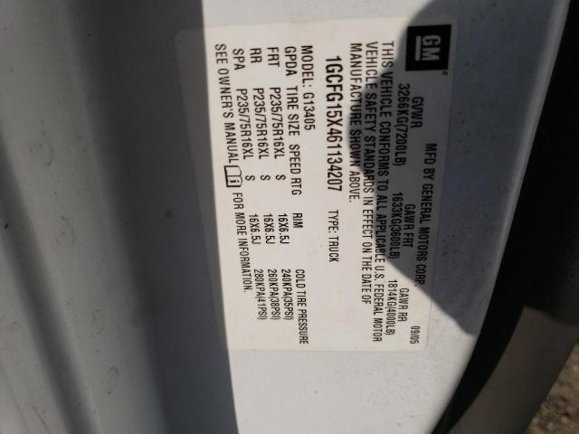 1GCFG15X461134207 - 2006 CHEVROLET EXPRESS G1 WHITE photo 13