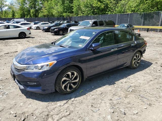 1HGCR3F86GA005341 - 2016 HONDA ACCORD EXL BLUE photo 1