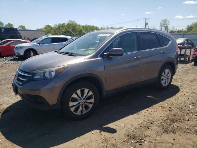 5J6RM4H7XCL061437 - 2012 HONDA CR-V EXL GRAY photo 1