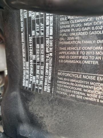 5VPDW36N1D3014192 - 2013 VICTORY MOTORCYCLES CROSS COUN Negro foto 9